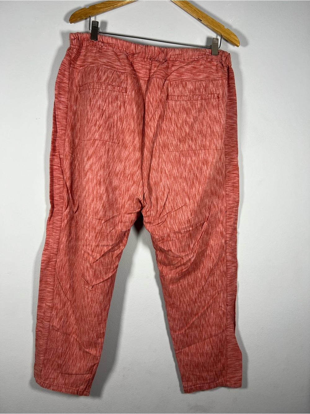Anthropologie  Hei Hei Linen Red Wash Heathered Crop Loose Fit Relaxed Pant L - Picture 8 of 10